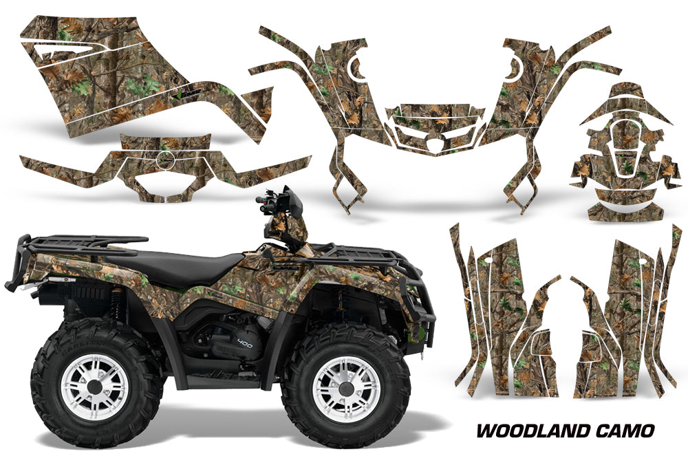 ATV Graphics Kit Decal Sticker Wrap For Can-Am Outlander 400 2009-2014 WOODLAND CAMO-atv motorcycle utv parts accessories gear helmets jackets gloves pantsAll Terrain Depot