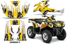 Load image into Gallery viewer, ATV Graphics Kit Decal Sticker Wrap For Can-Am Outlander-L 2014-2015 CARBONX YELLOW-atv motorcycle utv parts accessories gear helmets jackets gloves pantsAll Terrain Depot