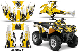 ATV Graphics Kit Decal Sticker Wrap For Can-Am Outlander-L 2014-2015 CARBONX YELLOW-atv motorcycle utv parts accessories gear helmets jackets gloves pantsAll Terrain Depot