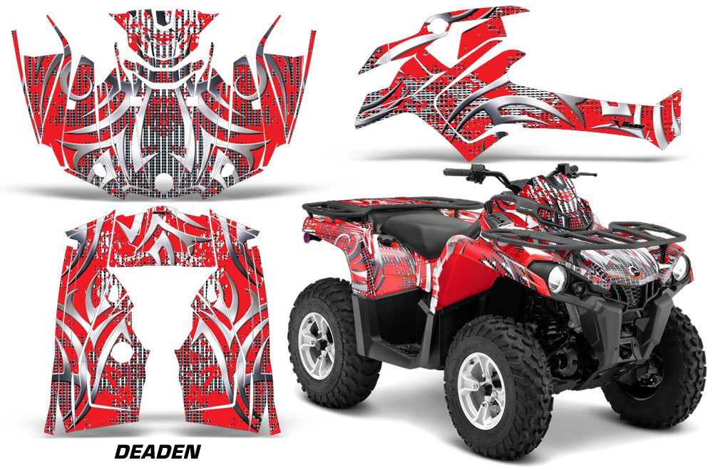 ATV Graphics Kit Decal Sticker Wrap For Can-Am Outlander-L 2014-2015 DEADEN RED-atv motorcycle utv parts accessories gear helmets jackets gloves pantsAll Terrain Depot