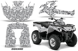 ATV Graphics Kit Decal Sticker Wrap For Can-Am Outlander-L 2014-2015 DIGICAMO WHITE-atv motorcycle utv parts accessories gear helmets jackets gloves pantsAll Terrain Depot