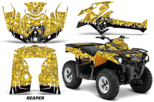 Load image into Gallery viewer, ATV Graphics Kit Decal Sticker Wrap For Can-Am Outlander-L 2014-2015 REAPER YELLOW-atv motorcycle utv parts accessories gear helmets jackets gloves pantsAll Terrain Depot