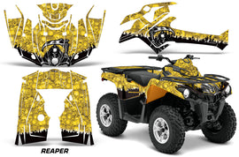 ATV Graphics Kit Decal Sticker Wrap For Can-Am Outlander-L 2014-2015 REAPER YELLOW-atv motorcycle utv parts accessories gear helmets jackets gloves pantsAll Terrain Depot