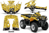 ATV Graphics Kit Decal Sticker Wrap For Can-Am Outlander-L 2014-2015 REAPER YELLOW