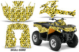 ATV Graphics Kit Decal Sticker Wrap For Can-Am Outlander-L 2014-2015 SKULL CAMO YELLOW
