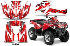 ATV Graphics Kit Decal Sticker Wrap For Can-Am Outlander-L 2014-2015 SLASH WHITE RED-atv motorcycle utv parts accessories gear helmets jackets gloves pantsAll Terrain Depot