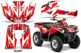 ATV Graphics Kit Decal Sticker Wrap For Can-Am Outlander-L 2014-2015 SLASH WHITE RED