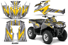 Load image into Gallery viewer, ATV Graphics Kit Decal Sticker Wrap For Can-Am Outlander-L 2014-2015 SLASH YELLOW-atv motorcycle utv parts accessories gear helmets jackets gloves pantsAll Terrain Depot