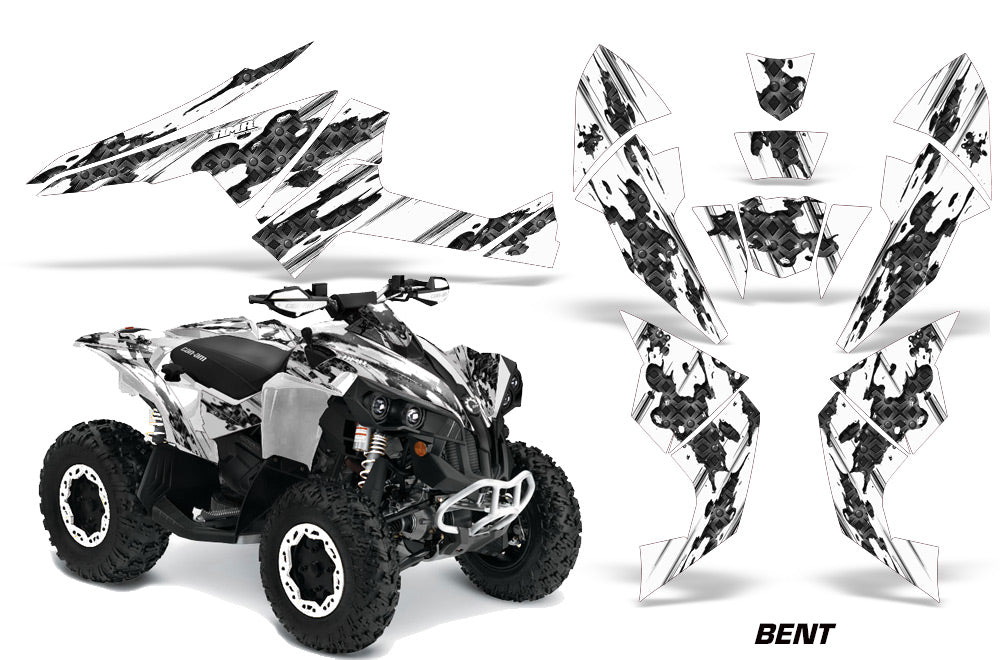 ATV Decal Graphics Kit Quad Wrap For Can-Am Renegade 500 X/R 800X/R 1000 BENT WHITE-atv motorcycle utv parts accessories gear helmets jackets gloves pantsAll Terrain Depot