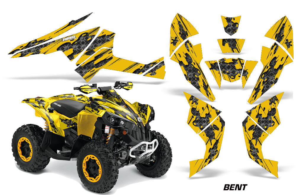 ATV Decal Graphics Kit Quad Wrap For Can-Am Renegade 500 X/R 800X/R 1000 BENT YELLOW-atv motorcycle utv parts accessories gear helmets jackets gloves pantsAll Terrain Depot