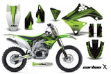 Dirt Bike Decal Graphics Kit Sticker Wrap For Kawasaki KXF450 2009-2011 CARBONX GREEN