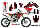 Dirt Bike Decal Graphics Kit Sticker Wrap For Kawasaki KXF450 2009-2011 CARBONX RED
