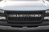 1 Piece Steel Grille for Chevy Silverado - SILVERADO with STAINLESS STEEL UNDERLAY