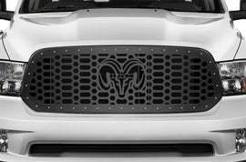 1 Piece Steel Grille for Dodge Ram 1500 2013-2016 - RAM HEAD-atv motorcycle utv parts accessories gear helmets jackets gloves pantsAll Terrain Depot