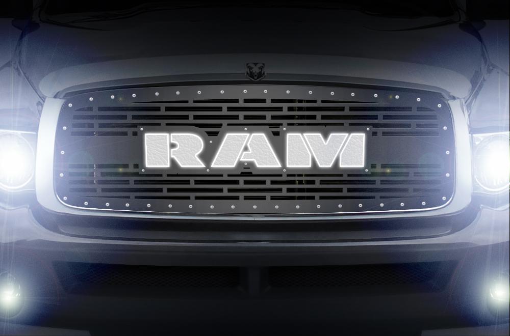 1 Piece LED X-Lite Steel Grille for Dodge Ram 2002-2005 - RAM-atv motorcycle utv parts accessories gear helmets jackets gloves pantsAll Terrain Depot