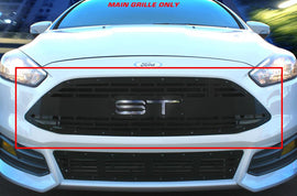 1 Piece Steel Main Grille for Ford Focus 2015-2018 - ST w/ Mirrored Steel Underlay-atv motorcycle utv parts accessories gear helmets jackets gloves pantsAll Terrain Depot