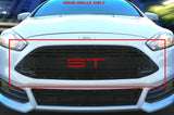 1 Piece Steel Main Grille for Ford Focus 2015-2018 - ST w/ Red Underlay