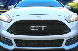 1 Piece Steel Main + Bumper Grilles for Ford Focus 2015-2018 - ST w/ Stainless Steel Underlay-atv motorcycle utv parts accessories gear helmets jackets gloves pantsAll Terrain Depot