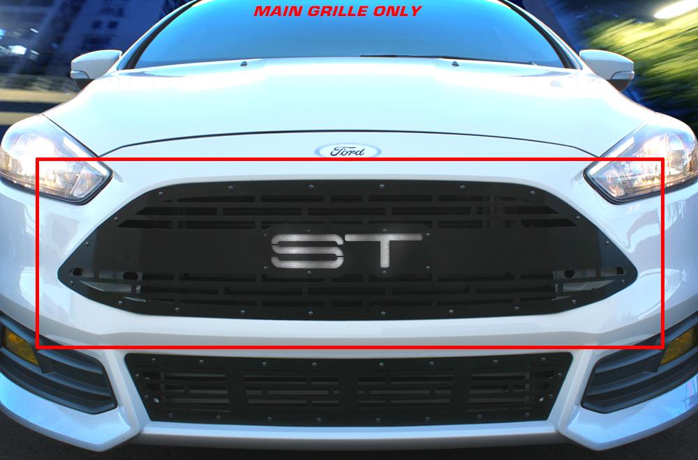 1 Piece Steel Main Grille for Ford Focus 2015-2018 - ST w/ Stainless Steel Underlay-atv motorcycle utv parts accessories gear helmets jackets gloves pantsAll Terrain Depot