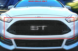 1 Piece Steel Main Grille for Ford Focus 2015-2018 - ST w/ Stainless Steel Underlay