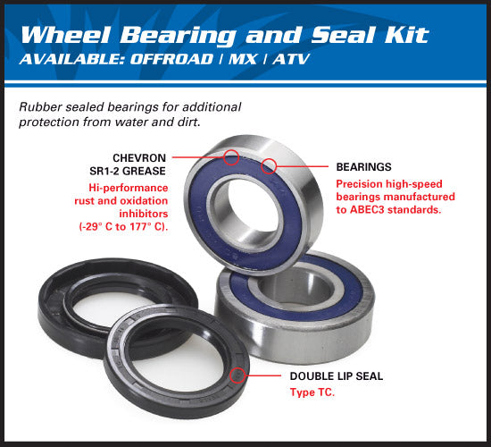Polaris Ranger 900 Wheel Bearing & Seal kit Front and Rear (4)