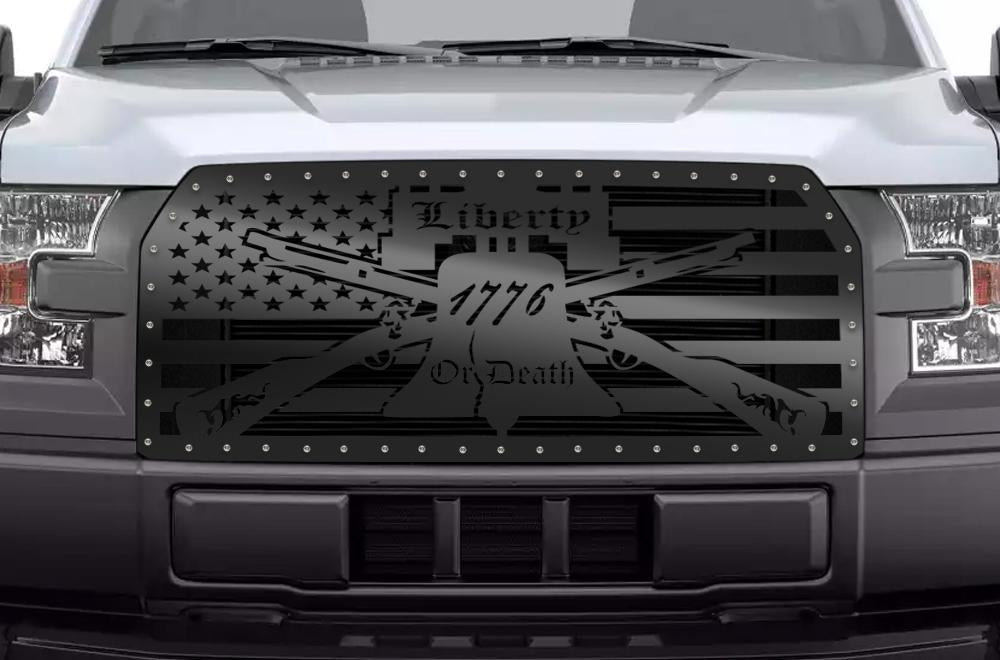 1 Piece Steel Grille for Ford F150 2015-2017 - LIBERTY OR DEATH-atv motorcycle utv parts accessories gear helmets jackets gloves pantsAll Terrain Depot