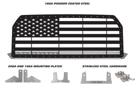 1 Piece Steel Grille for Ford F150 2015-2017 - AMERICAN FLAG-atv motorcycle utv parts accessories gear helmets jackets gloves pantsAll Terrain Depot