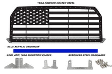 Load image into Gallery viewer, 1 Piece Steel Grille for Ford F150 2015-2017 - AMERICAN FLAG with BLUE ACRYLIC UNDERLAY-atv motorcycle utv parts accessories gear helmets jackets gloves pantsAll Terrain Depot