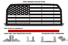 Load image into Gallery viewer, 1 Piece Steel Grille for Ford F150 2015-2017 - AMERICAN FLAG with RED ACRYLIC UNDERLAY-atv motorcycle utv parts accessories gear helmets jackets gloves pantsAll Terrain Depot
