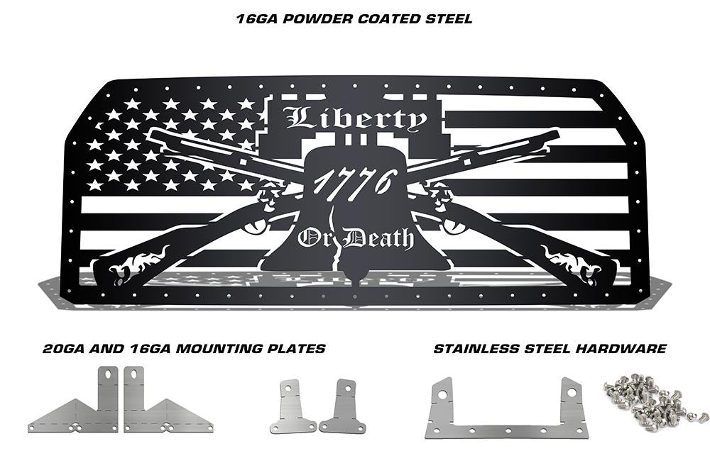1 Piece Steel Grille for Ford F150 2015-2017 - LIBERTY OR DEATH-atv motorcycle utv parts accessories gear helmets jackets gloves pantsAll Terrain Depot