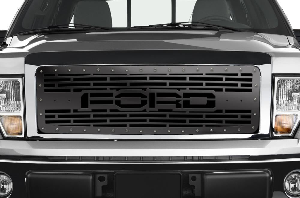 1 Piece Steel Grille for Ford F150 2009-2014 - FORD-atv motorcycle utv parts accessories gear helmets jackets gloves pantsAll Terrain Depot