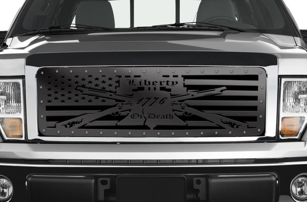 1 Piece Steel Grille for Ford F150 2009-2014 - LIBERTY OR DEATH-atv motorcycle utv parts accessories gear helmets jackets gloves pantsAll Terrain Depot