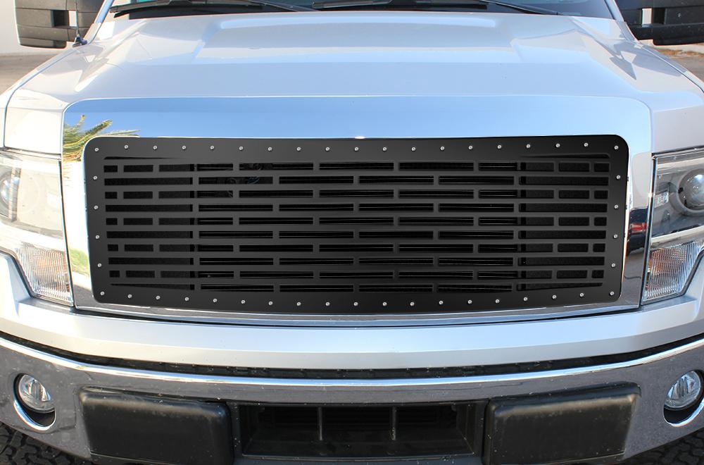 1 Piece Steel Grille for Ford F150 Lariat 2009-2012 - BRICKS-atv motorcycle utv parts accessories gear helmets jackets gloves pantsAll Terrain Depot