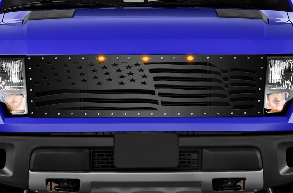 1 Piece Steel Grille for Ford Raptor SVT 2010-2014 - AMERICA WAVE-atv motorcycle utv parts accessories gear helmets jackets gloves pantsAll Terrain Depot