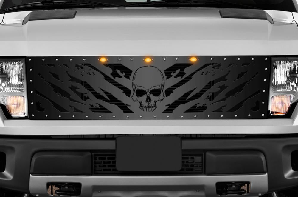 1 Piece Steel Grille for Ford Raptor SVT 2010-2014 - NIGHTMARE-atv motorcycle utv parts accessories gear helmets jackets gloves pantsAll Terrain Depot