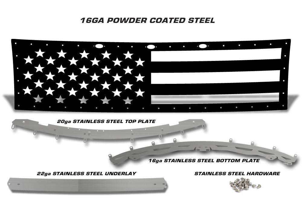 1 Piece Steel Grille for Ford Raptor SVT 2010-2014 - AMERICA FLAG SOLID-atv motorcycle utv parts accessories gear helmets jackets gloves pantsAll Terrain Depot