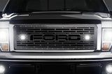 1 Piece Steel Grille for Ford F150 2009-2014 - FORD + LED Light Pods