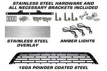 Load image into Gallery viewer, 1 Piece Steel Grille for Toyota Tacoma 2016-2017 - HAWAII w/ STAINLESS STEEL and 3 AMBER RAPTOR LIGHTS-atv motorcycle utv parts accessories gear helmets jackets gloves pantsAll Terrain Depot