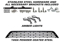 1 Piece Steel Grille for Toyota Tacoma 2016-2017 - MOLON LABE w/ 3 AMBER RAPTOR LIGHTS-atv motorcycle utv parts accessories gear helmets jackets gloves pantsAll Terrain Depot