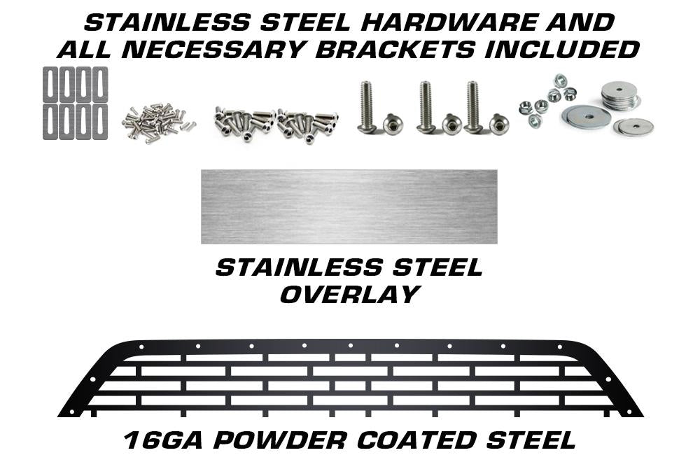 1 Piece Steel Grille for Dodge Challenger - LOWER BUMPLER GRILLE OVERLAY WTH STAINLESS STEEL ACCENT-atv motorcycle utv parts accessories gear helmets jackets gloves pantsAll Terrain Depot