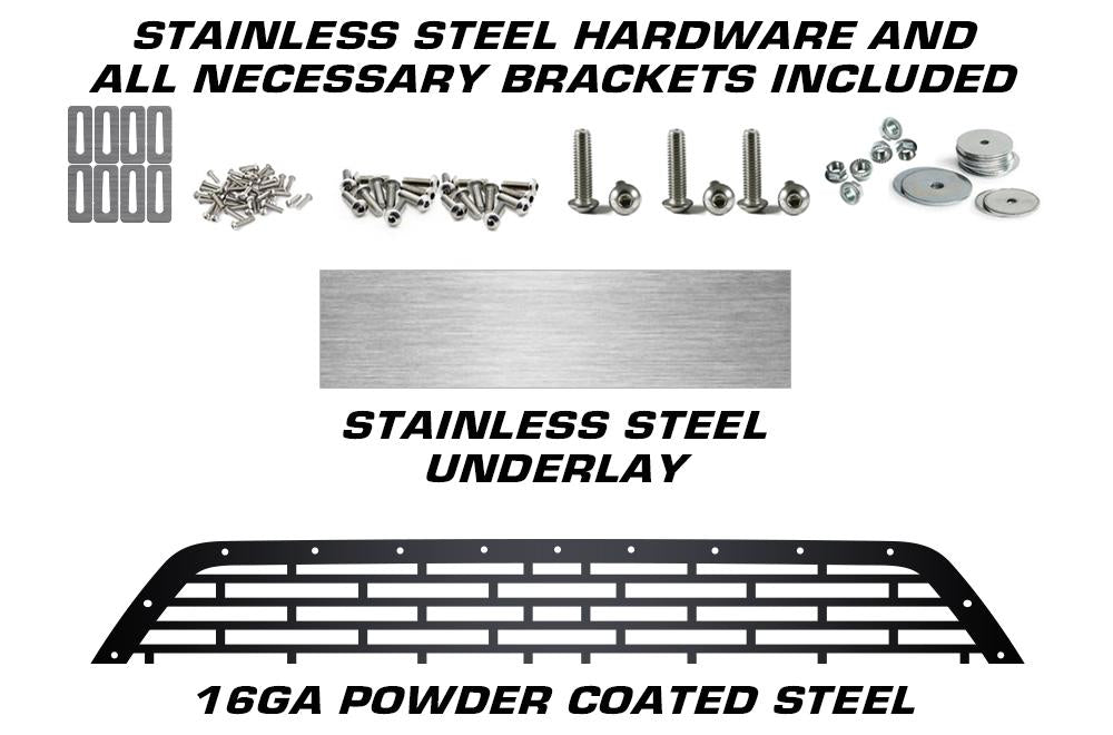 1 Piece Steel Grille for Chevy Silverado - CHEVROLET with STAINLESS STEEL UNDERLAY-atv motorcycle utv parts accessories gear helmets jackets gloves pantsAll Terrain Depot