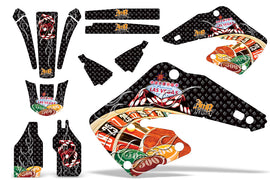 Dirt Bike Graphics Kit MX Decal Wrap For Honda CR125 CR250 2000-2001 VEGAS BLACK-atv motorcycle utv parts accessories gear helmets jackets gloves pantsAll Terrain Depot
