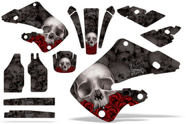 Dirt Bike Graphics Kit Decal Wrap For Honda CR125 1998-1999 CR250 1997-1999 BONES RED BLACK-atv motorcycle utv parts accessories gear helmets jackets gloves pantsAll Terrain Depot
