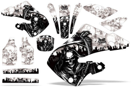 Dirt Bike Graphics Kit Decal Wrap For Honda CR125 1998-1999 CR250 1997-1999 REAPER WHITE-atv motorcycle utv parts accessories gear helmets jackets gloves pantsAll Terrain Depot