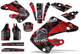 Dirt Bike Graphics Kit Decal Wrap For Honda CR125 1998-1999 CR250 1997-1999 TOXIC RED BLACK-atv motorcycle utv parts accessories gear helmets jackets gloves pantsAll Terrain Depot