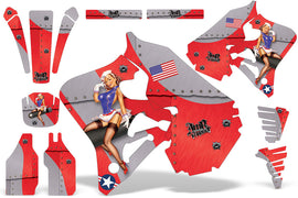 Dirt Bike Graphics Kit Decal Wrap For Honda CR125 1995-1997 CR250 1995-1996 TBOMBER BLACK-atv motorcycle utv parts accessories gear helmets jackets gloves pantsAll Terrain Depot