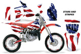 Graphics Kit MX Decal Wrap + # Plates For Honda CR80 CR 80 1996-2002 USA FLAG