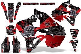 Dirt Bike Graphics Kit Decal Wrap For Honda CR125 1995-1997 CR250 1995-1996 TOXIC RED BLACK-atv motorcycle utv parts accessories gear helmets jackets gloves pantsAll Terrain Depot