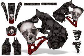 Dirt Bike Graphics Kit Decal Wrap For Honda CR125 1995-1997 CR250 1995-1996 BONES BLACK-atv motorcycle utv parts accessories gear helmets jackets gloves pantsAll Terrain Depot