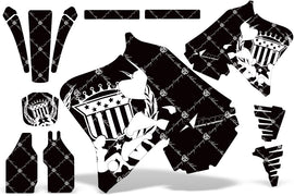 Dirt Bike Graphics Kit Decal Wrap For Honda CR125 1995-1997 CR250 1995-1996 RELOADED WHITE BLACK-atv motorcycle utv parts accessories gear helmets jackets gloves pantsAll Terrain Depot